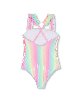 BILLIEBLUSH colorful one-piece swimsuit with sequins.
