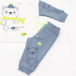 Σετ φόρμας TRAX σε εκρού-πετρόλ χρώμα.