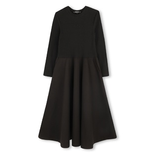 Dress D.K.N.Y. in black color with rip fabric.