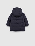 IKKS jacket in dark blue color with fur lining.