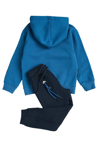 SPRINT tracksuit set in blue raff color with hood.