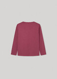 PEPE JEANS blouse in purple cherry color with rhinestones.