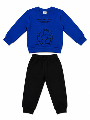TRAX tracksuit set in royal blue and black.