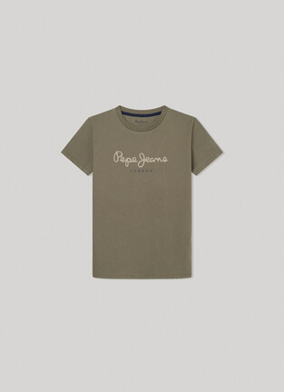 PEPE JEANS blouse in khaki color with print.