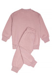 SPRINT jumpsuit set with round neckline in dark pink.