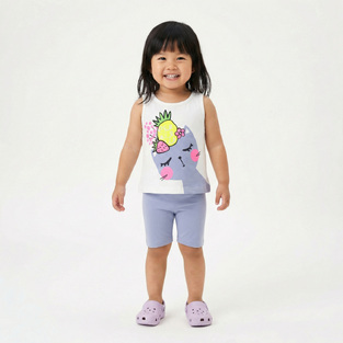 TRAX leggings set in white and lilac.