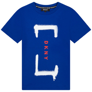 Μπλούζα D.K.N.Y. σε χρώμα μπλε ρουά με ανάγλυφο τύπωμα.
