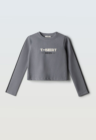 EVITA ripstop blouse in gray.