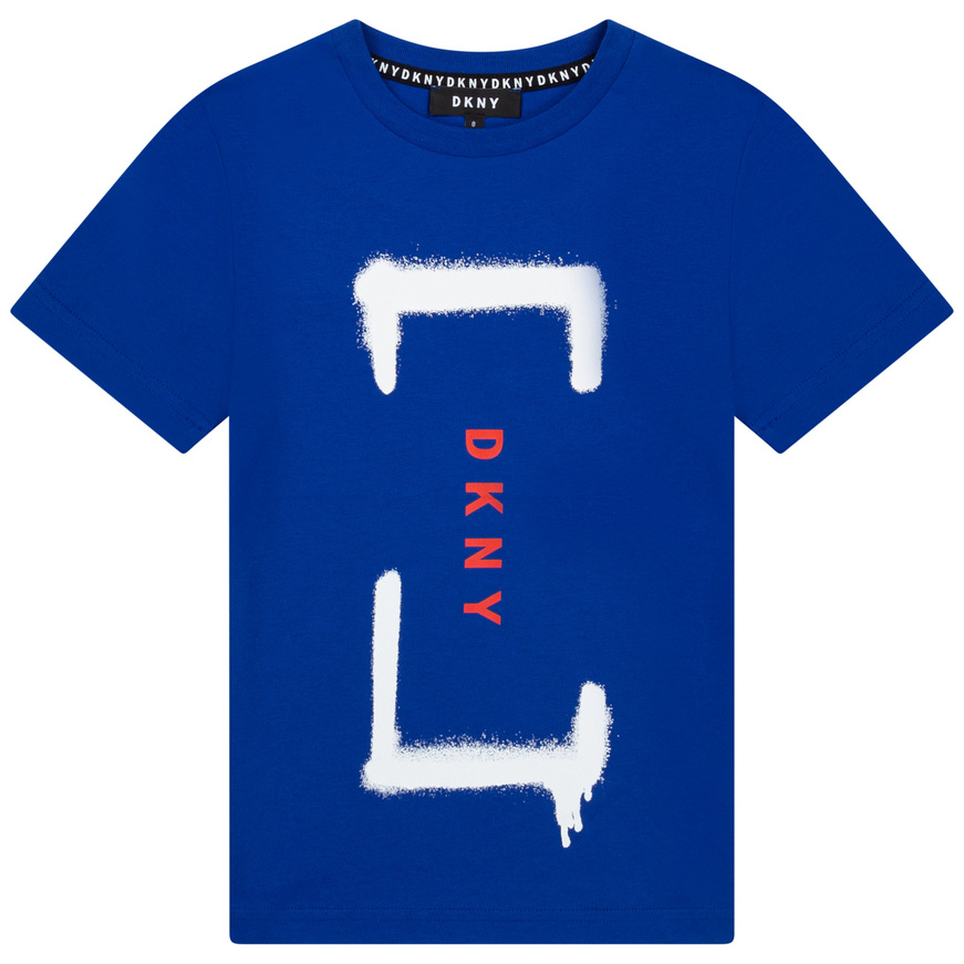Blouse D.K.N.Y. in roux blue color with embossed print.
