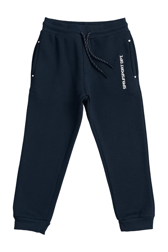 SPRINT sweatpants in dark blue with an adjustable drawstring at the waist.
