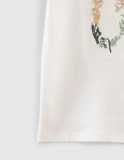 IKKS blouse in white color with "COOL" embroidery.