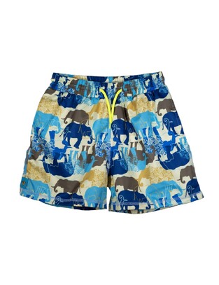 TORTUE bermuda swimsuit with elephants.