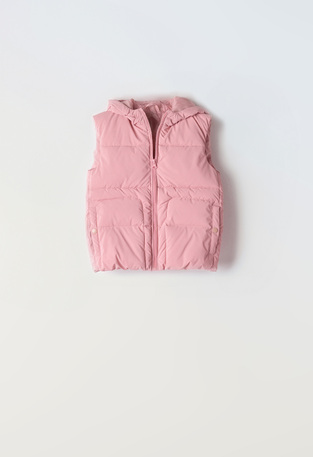 EBITA sleeveless jacket in pink.