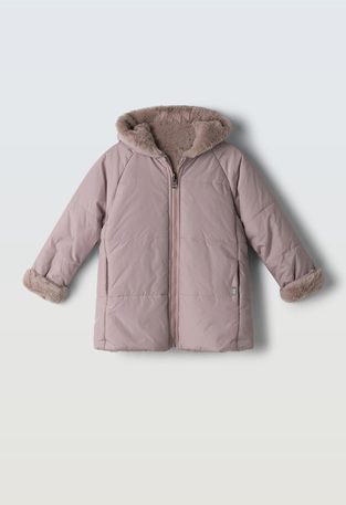 Fur jacket (2-sided) EVITA, in pink color.