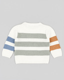 LOSAN knitted blouse in off-white color with striped design.