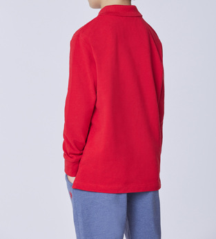 U.S. pique polo shirt POLO in red color.