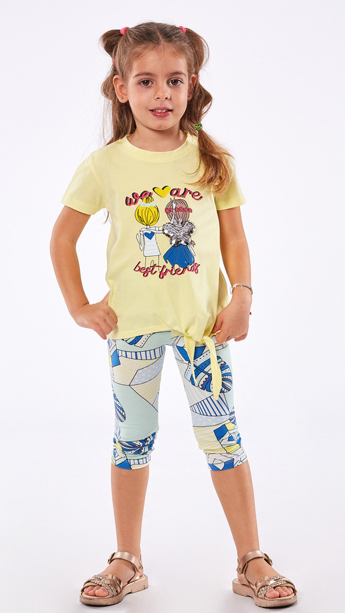 EBITA leggings set, yellow printed blouse and leggings with a special design.