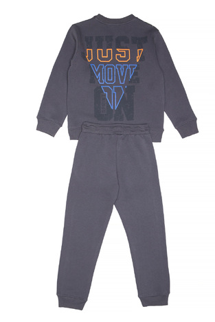 SPRINT suit set in dark gray color with a round neck.