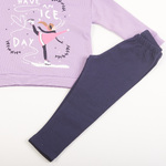 Σετ κολάν TRAX σε λιλά χρώμα.