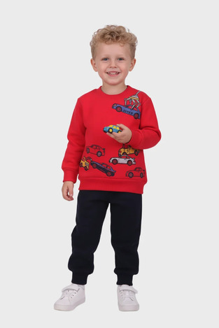 JUCE tracksuit set in red and black.