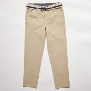 Παντελόνι HASHTAG σε χρώμα μπεζ με ζώνη μέσης.