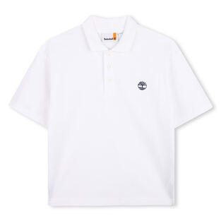 Μπλούζα πόλο TIMBERLAND σε χρώμα λευκό, με διακριτικό λογότυπο.