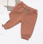 Σετ φόρμας 3 τεμ. TRAX σε μπεζ-πορτοκαλί χρώμα με ζακέτα.