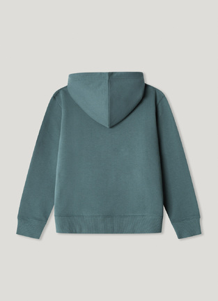Μπλούζα φούτερ PEPE JEANS σε πετρόλ χρώμα με κουκούλα.