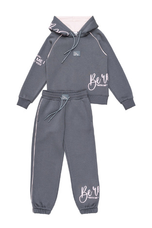 SPRINT tracksuit set in charcoal gray.