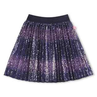 BILLIEBLUSH skirt in dark blue with shiny sequins and pleated design.