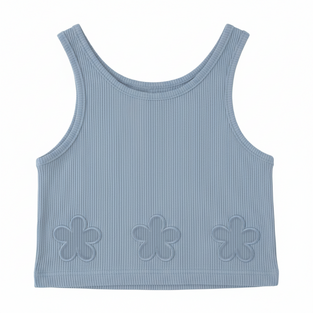 LOSAN ripstop top in light blue.