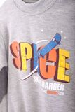 Πιτζάμα DREAMS σε χρώμα γκρι μελανζέ με το λογότυπο "SPACE".