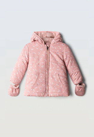 EVITA jacket in pink with floral print.