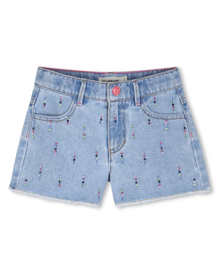 BILLIEBLUSH denim shorts with colorful studs on the front.