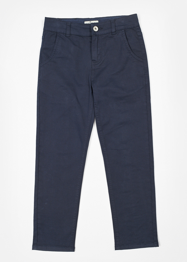 HASHTAG fabric pants in dark blue.