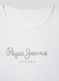 Μπλούζα με κοντό μανίκι Pepe Jeans σε λευκό χρώμα.