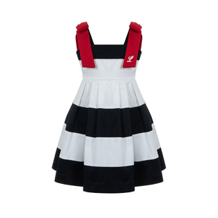 Φόρεμα Lapin House ριγέ σε λευκό-σκούρο μπλε χρώμα.