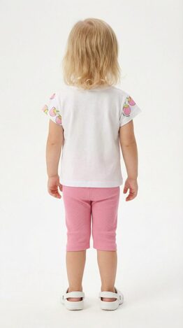 TRAX leggings set in white and pink.