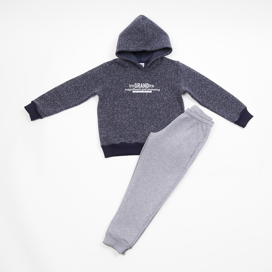 TRAX tracksuit set, dark blue hoodie and sweatpants with elasticated waist.
