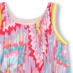 BILLIEBLUSH pleated dress with all over colorful print.