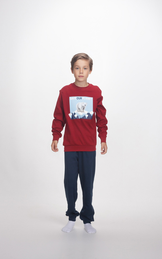 Πιτζάμα DREAMS σε μπορντώ-μπλε σκούρο χρώμα.