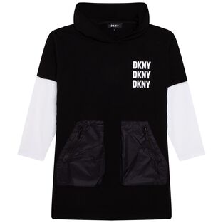 Μπλούζα D.K.N.Y. σε μαύρο χρώμα με κουκούλα.