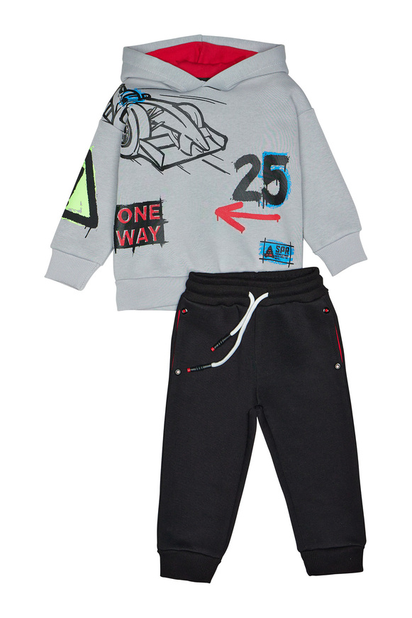 Σετ φόρμας SPRINT σε γκρι χρώμα με κυοκούλα.