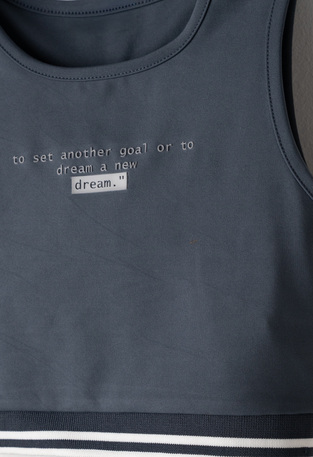 EVITA cycling tights set in petrol blue.