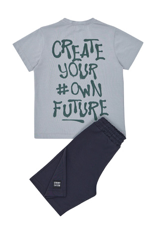 Sprint blouse and shorts set in gray-anthracite color.