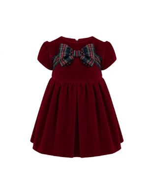 LAPIN HOUSE velvet dress in red.