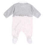 CHICCO velor bodysuit in pink color with cardigan.