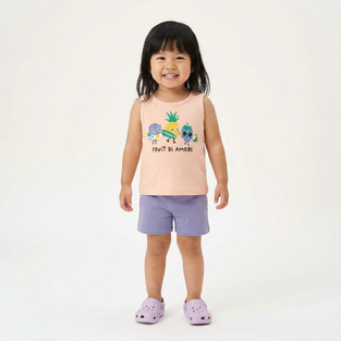 TRAX shorts set in light pink-lilac color.