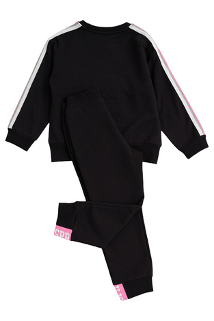SPRINT tracksuit set in black with embossed print.