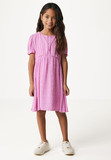 MEXX cotton dress in lilac color with ball sleeves.